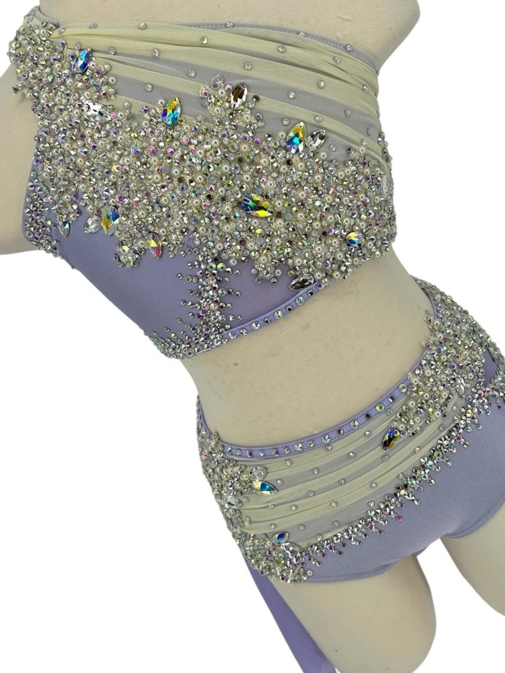 Bryn Lavinia Lavender and White 2 Piece Custom Costume